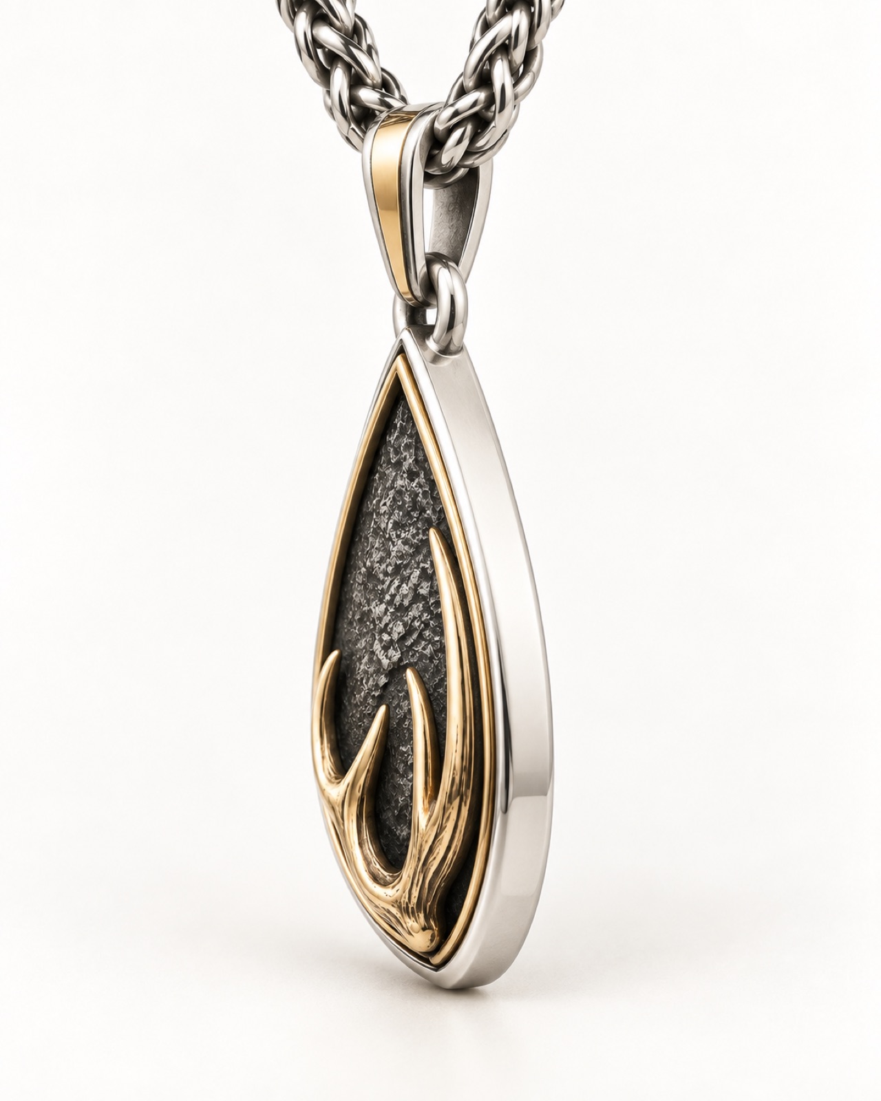 Antler Pendant — Side / profile