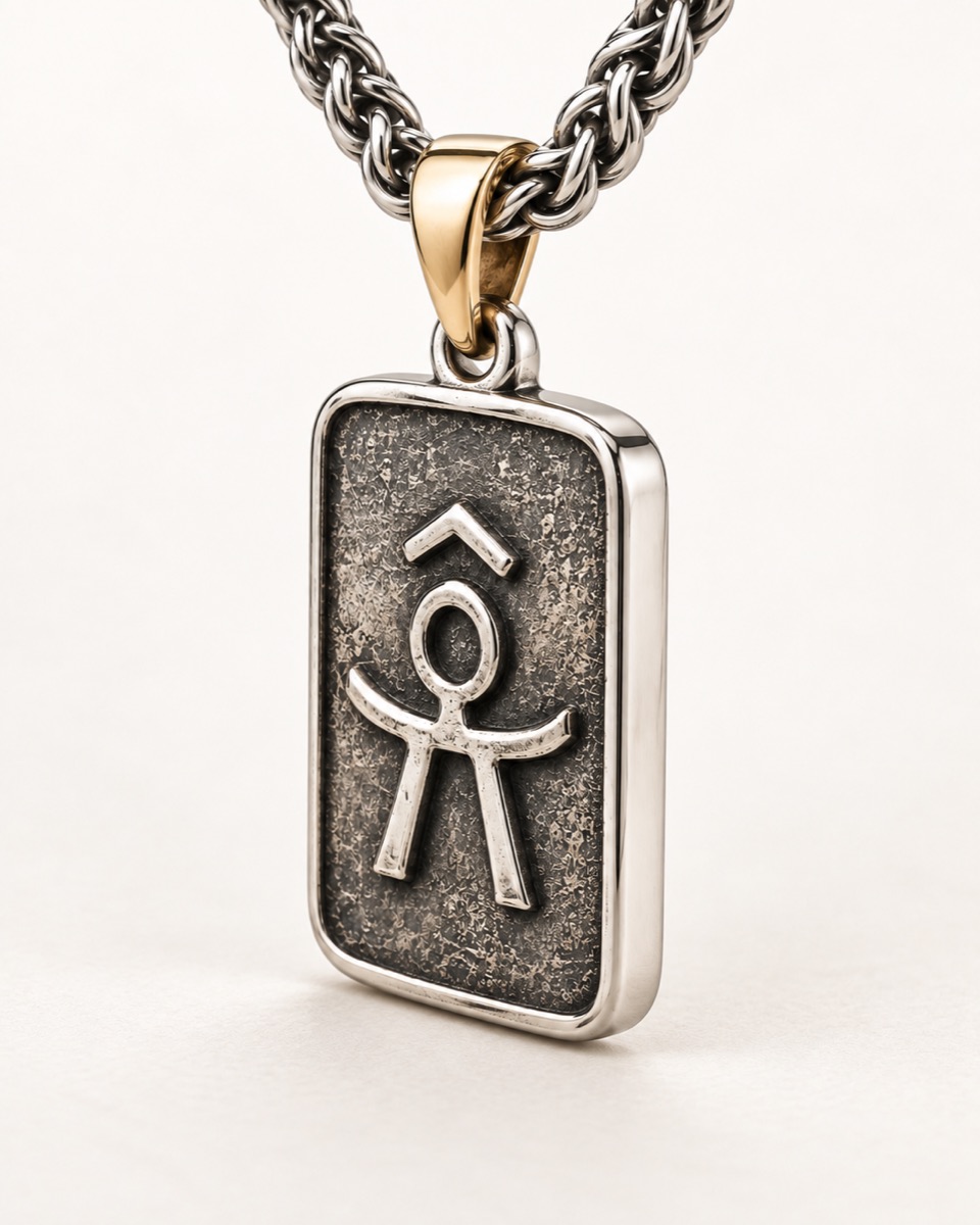 Custom Ranch Brand Pendant — Three-quarter