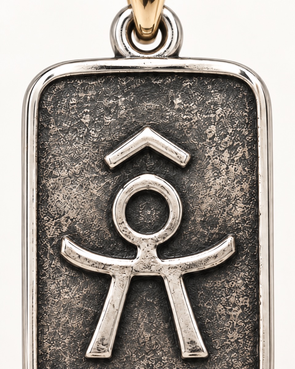 Custom Ranch Brand Pendant — Motif detail