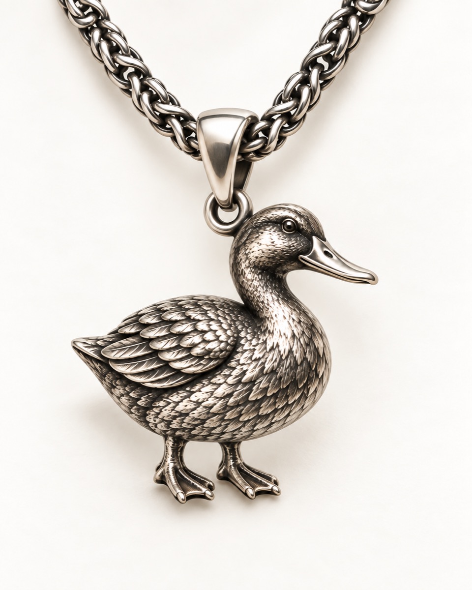 Duck Pendant — Three-quarter