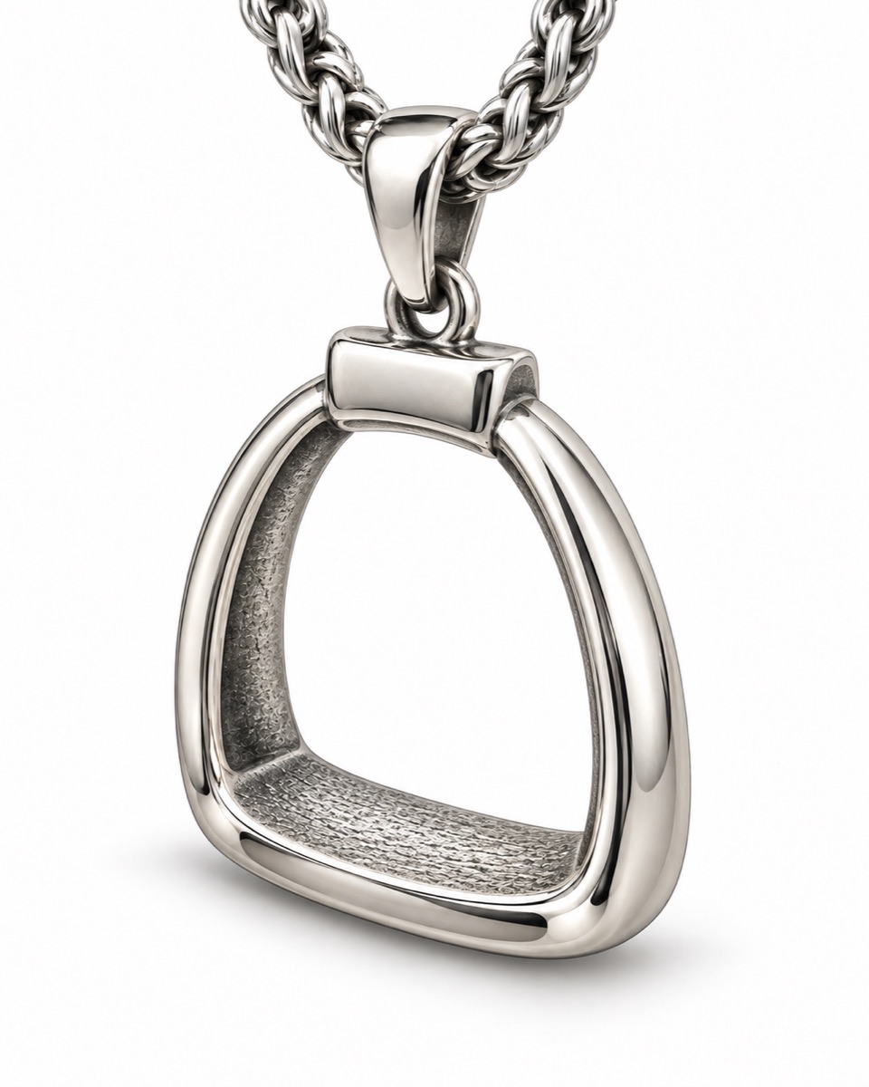 Stirrup Pendant — Three-quarter