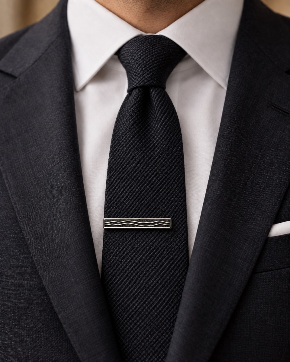 Strata Tie Bar — On model
