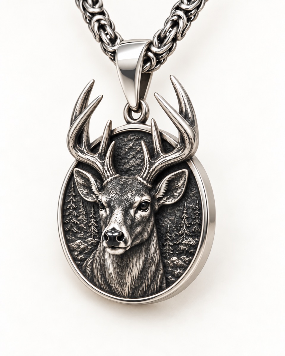 Whitetail Pendant — Three-quarter