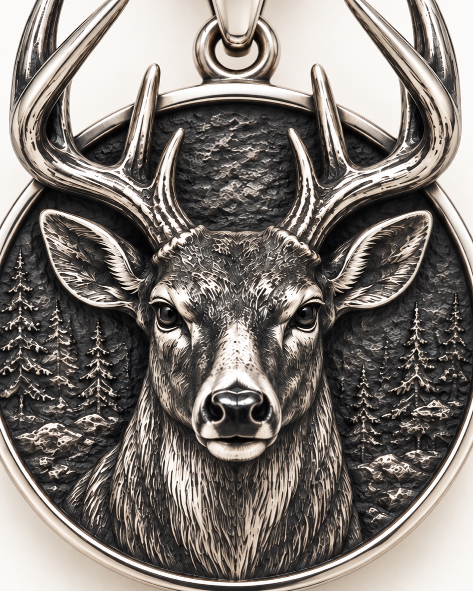 Whitetail Pendant — Motif detail