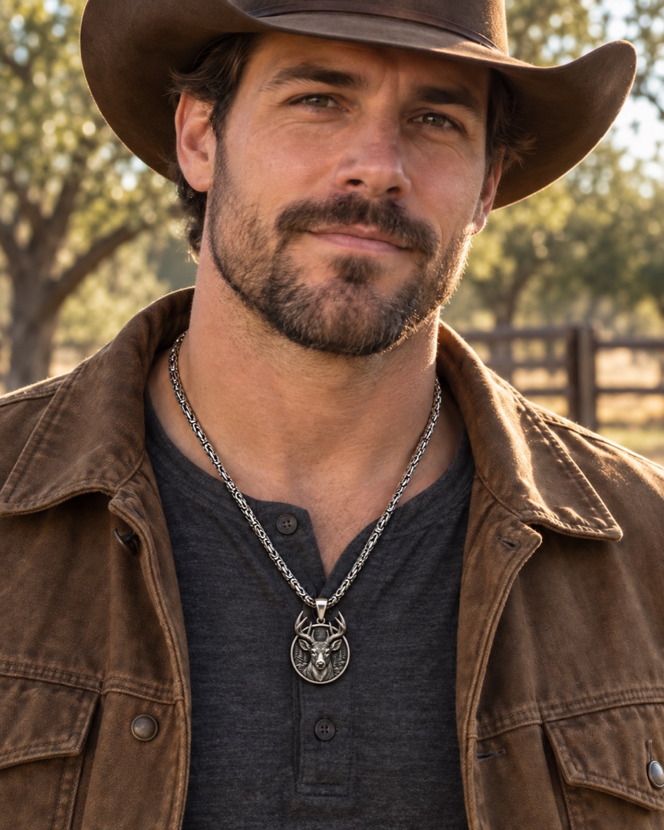 Whitetail Pendant — On model
