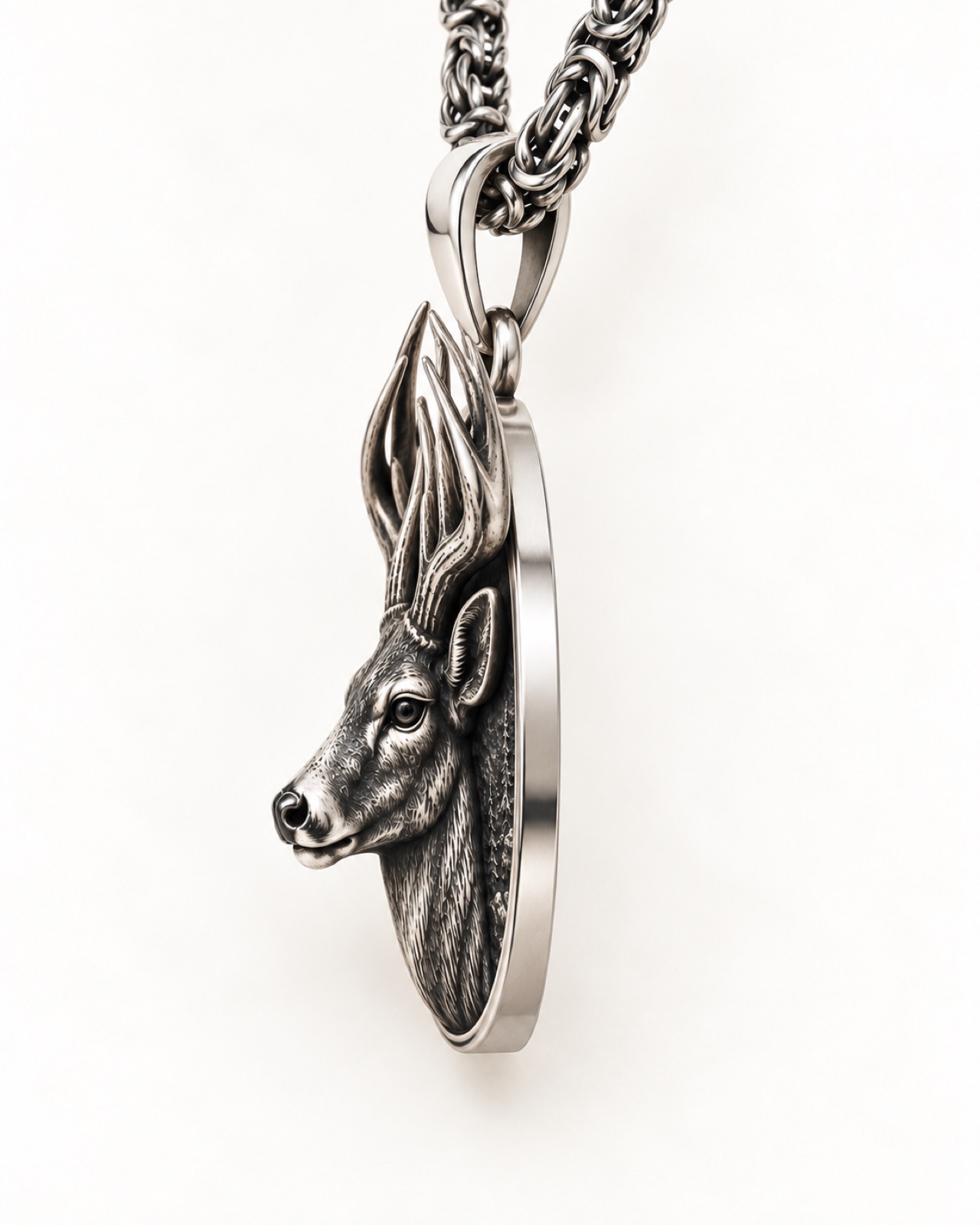 Whitetail Pendant — Side / profile