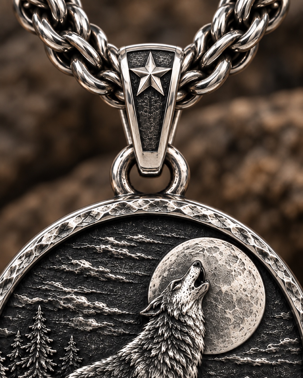 Wolf Medallion — Construction detail